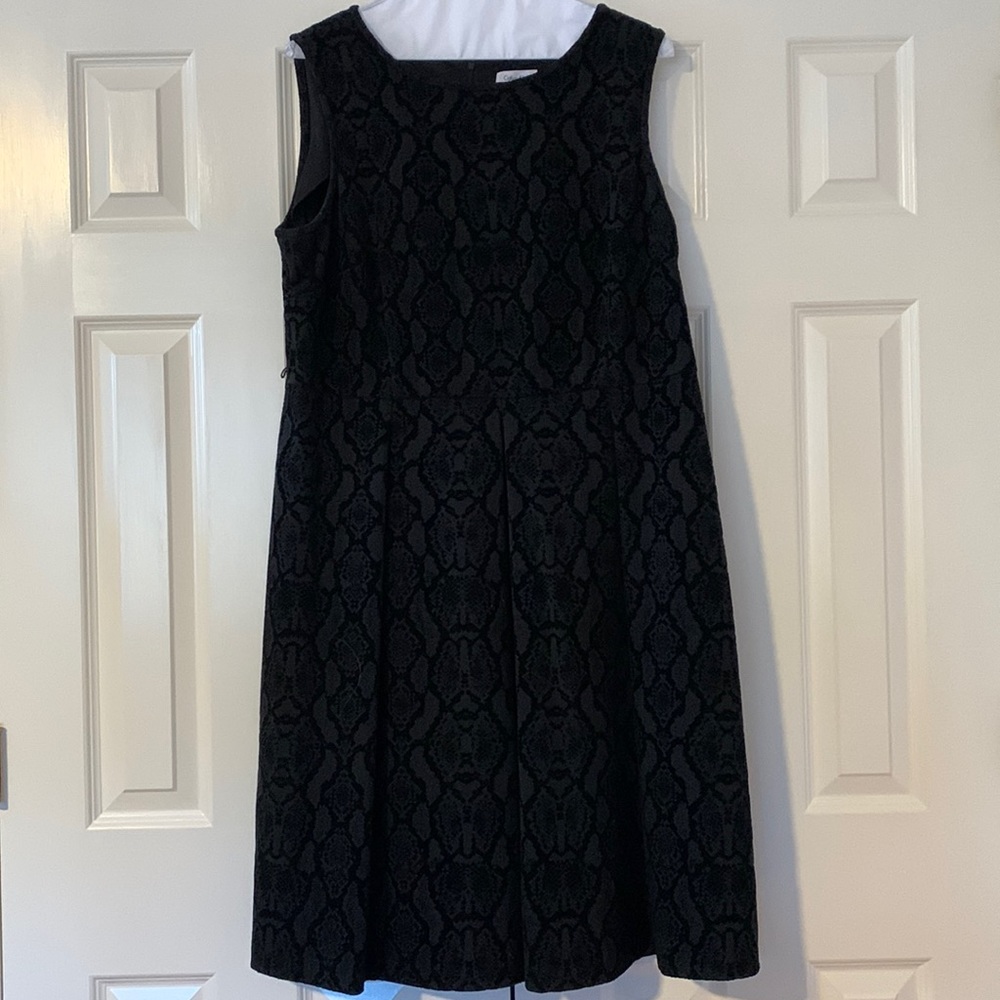 Calvin Klein velvet textured dress